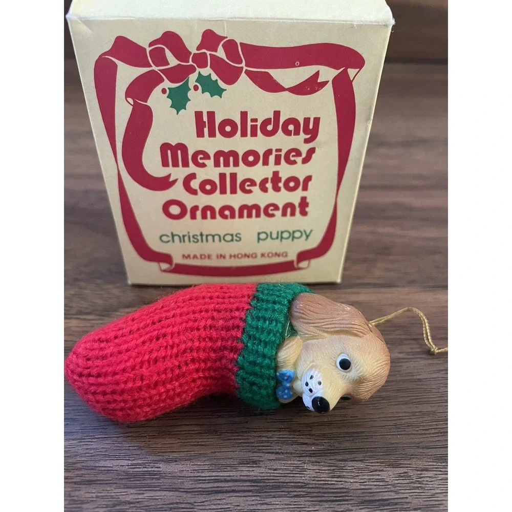Vintage Holiday Memories Collector Ornaments  Lot Family Bells Mouse Puppy